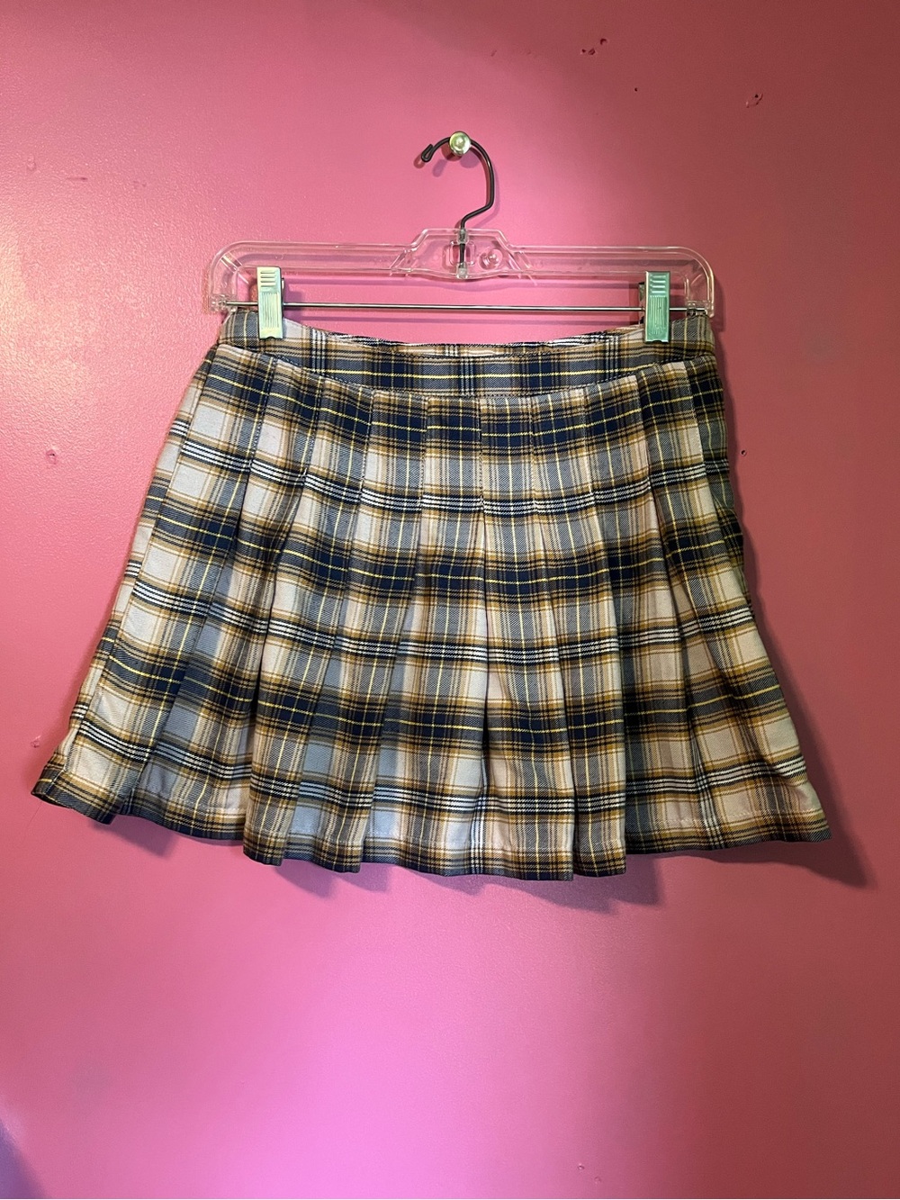Plaid mini skirt